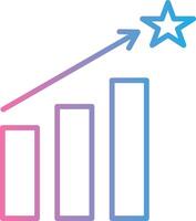 Rate Line Gradient Icon Design vector