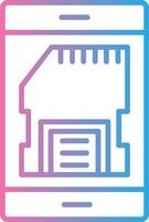 Sd Card Line Gradient Icon Design vector
