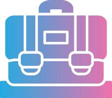 Suitcase Glyph Gradient Icon Design vector