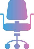 Chair Glyph Gradient Icon Design vector