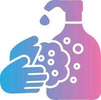 Hand Wash Glyph Gradient Icon Design vector