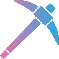 Pick Axe Glyph Gradient Icon Design vector