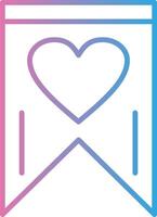 Favourite Line Gradient Icon Design vector