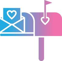 Mailbox Glyph Gradient Icon Design vector