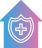 House Glyph Gradient Icon Design vector