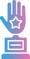 Hand Glyph Gradient Icon Design vector