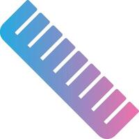 Comb Glyph Gradient Icon Design vector