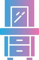 Dresser Glyph Gradient Icon Design vector