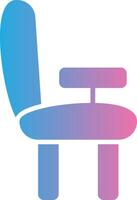 Desk Chair Glyph Gradient Icon Design vector