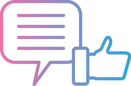 Feed Back Line Gradient Icon Design vector