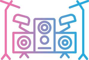 Drum Set Line Gradient Icon Design vector