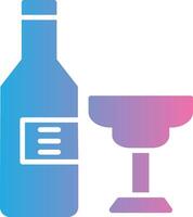 alcohol glifo degradado icono diseño vector