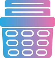 Laundry Basket Glyph Gradient Icon Design vector