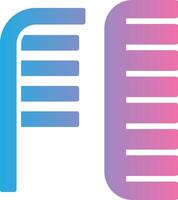Comb Glyph Gradient Icon Design vector