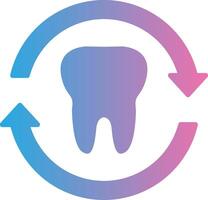 Tooth Glyph Gradient Icon Design vector