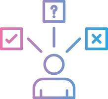 Decide Line Gradient Icon Design vector