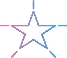 Star Line Gradient Icon Design vector