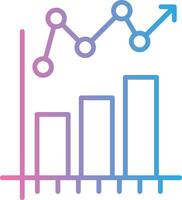 Statistical Chart Line Gradient Icon Design vector