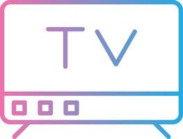 Tv Line Gradient Icon Design vector