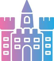 Sand Castle Glyph Gradient Icon Design vector