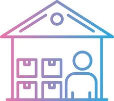 Warehouse Manager Line Gradient Icon Design vector