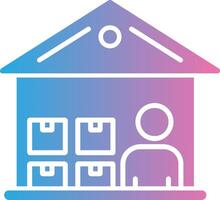 Warehouse Manager Glyph Gradient Icon Design vector