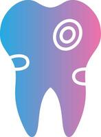 Caries Glyph Gradient Icon Design vector