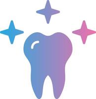 Healthy Tooth Glyph Gradient Icon Design vector
