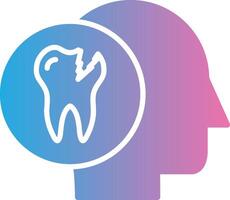 Toothache Glyph Gradient Icon Design vector