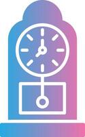 Grandfather Clock Glyph Gradient Icon Design vector