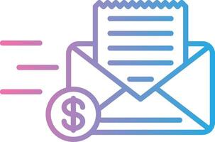 Envelope Line Gradient Icon Design vector
