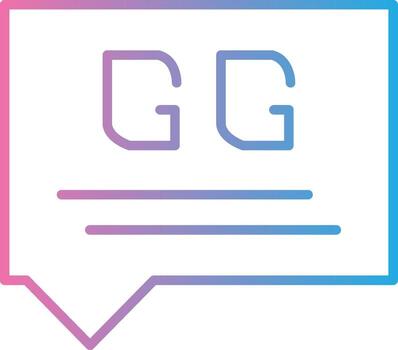 Message Line Gradient Icon Design vector
