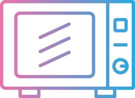 Microwave Line Gradient Icon Design vector