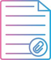 Paperclip Line Gradient Icon Design vector