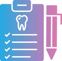 Dental Report Glyph Gradient Icon Design vector