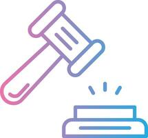 Hammer Line Gradient Icon Design vector