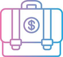 Suitcase Line Gradient Icon Design vector