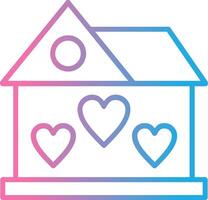 Dream House Line Gradient Icon Design vector