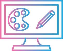 Art Line Gradient Icon Design vector