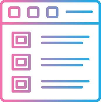 Bullet List Line Gradient Icon Design vector