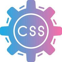 Css Coding Glyph Gradient Icon Design vector