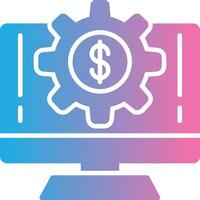 Estimate Glyph Gradient Icon Design vector