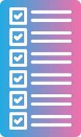List Glyph Gradient Icon Design vector