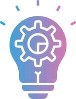 Innovation Glyph Gradient Icon Design vector