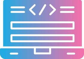 Html Code Glyph Gradient Icon Design vector