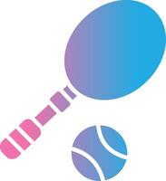 Tennis Glyph Gradient Icon Design vector