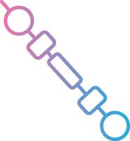 Skewer Line Gradient Icon Design vector