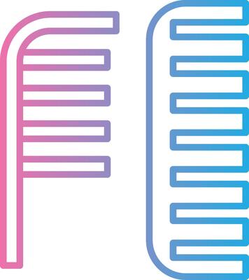 Comb Line Gradient Icon Design