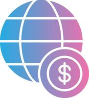 Global Economy Glyph Gradient Icon Design vector