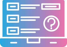 Question Glyph Gradient Icon Design vector